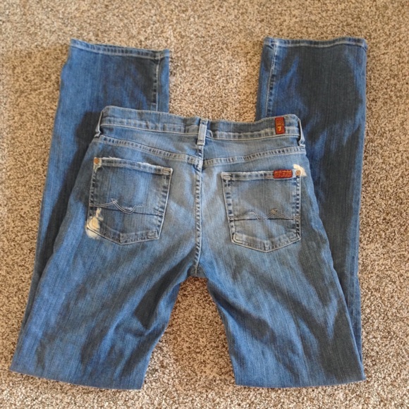 7 For All Mankind Button Fly Boy-Cut Jeans