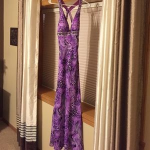 Faypana Couture  Purple Sequin Multi-Color Prom
