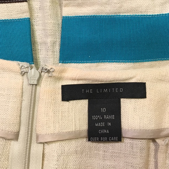 The Limited linen multi-colored striped skirt - Picture 2 of 2