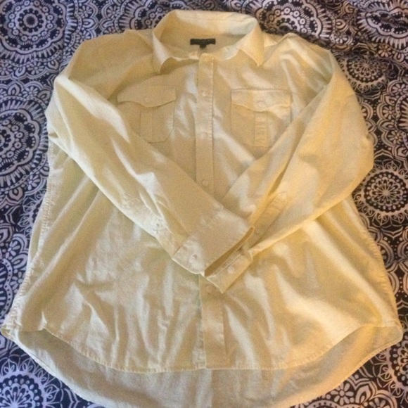 Men's Yellow Button Up