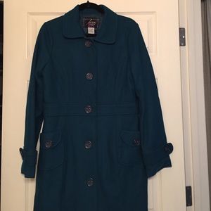 BB Daktoa Teal Wool Trench Coat