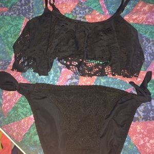 Black lace bikini
