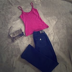 Magenta sparkly Express cami
