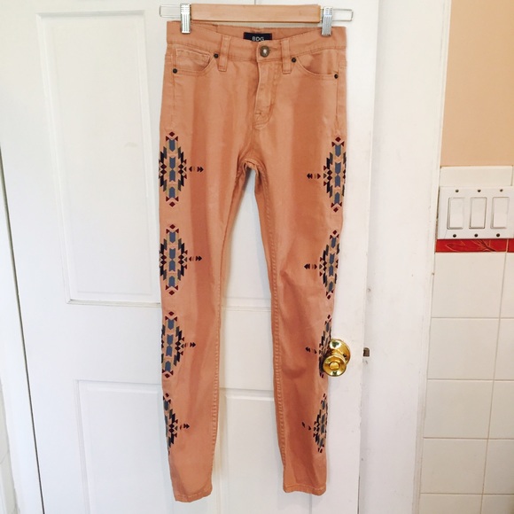Embroidered Skinny Jeans