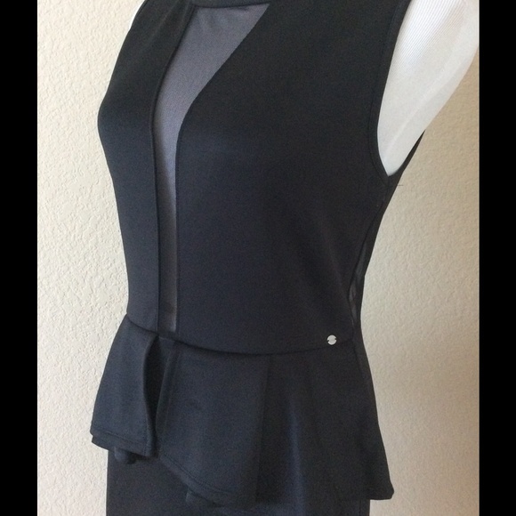 GUESS body con mini dress sheer back Sleeveless - Picture 3 of 8