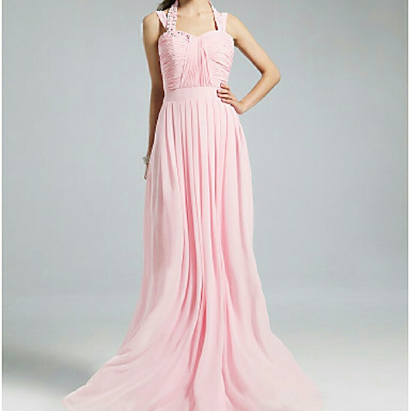 Plum/Purple Floor-length Chiffon Dress