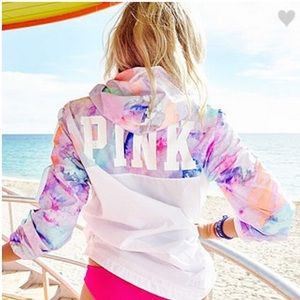 Victoria secret watercolor windbreaker xs/s