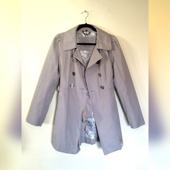 Ruffled Grey Guess Trench