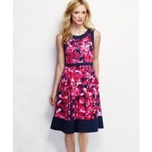 Lands End Ponte floral dress size 12