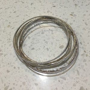 Silver Bangles Set of 7