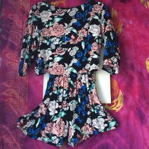 Open-Back Floral Romper