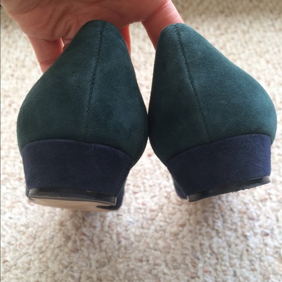 Talbots Suede Color Block Kitten Wedges, 8.5 M! - Picture 3 of 4