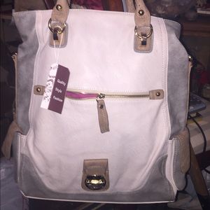 Leather 2 tone bag