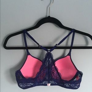 Victoria's Secret PINK lace push up racerback bra