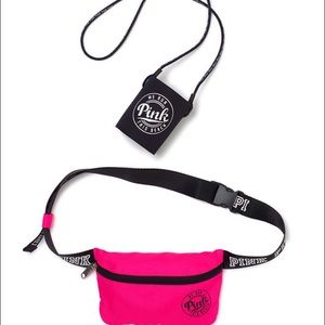 NEW VICTORIA SECRET PINK FANNY PACK WITH LOOZIE