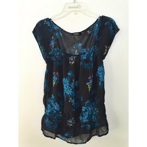 Black Floral Print Shirt