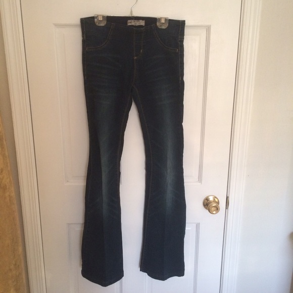 Free People bell bottom jeans.