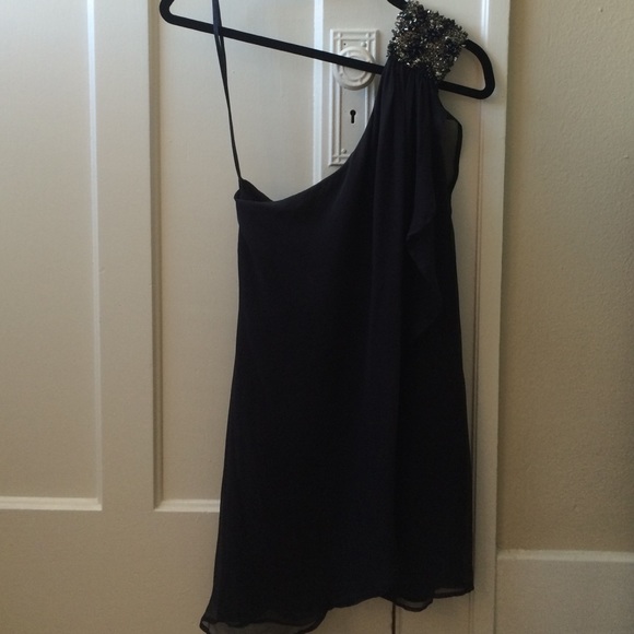 French Connection Beaded One Shoulder Dress