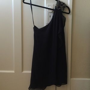French Connection Beaded One Shoulder Dress