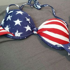 American Flag Bikini Top