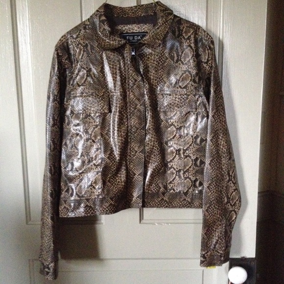 vintage faux snakeskin jacket