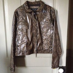 vintage faux snakeskin jacket