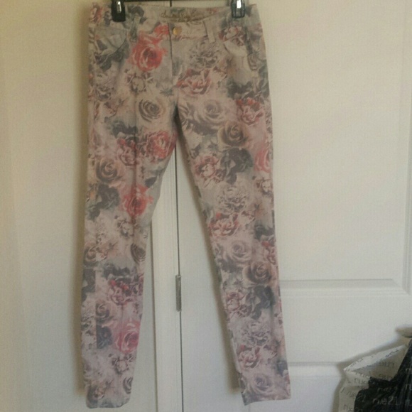 Floral jeans