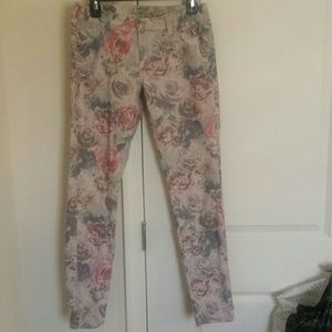 Floral jeans