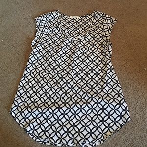 PRICE NEGOTIABLE ||||| black and white chiffon top