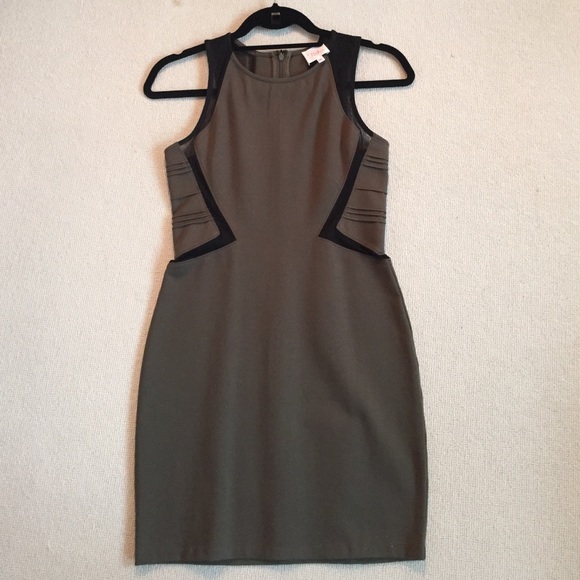 Parker army green mini dress