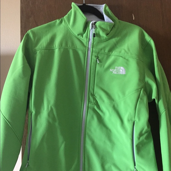 Green North Face full zip jacket