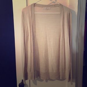 Ann Taylor Loft Cream Cardigan