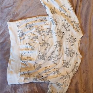 Robot patterned sweatshirt