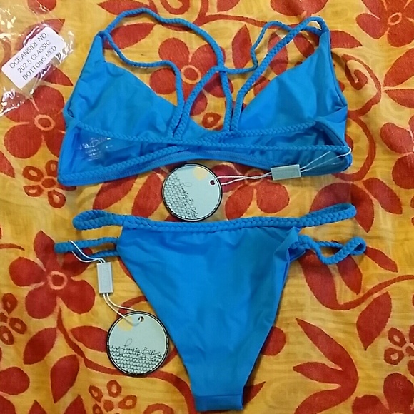 New frankie's bikinis kaia oceanside blue set XS M - Picture 4 of 4