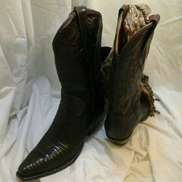 COWBOY BOOTS CHOCOLATE BROWN - Picture 4 of 4