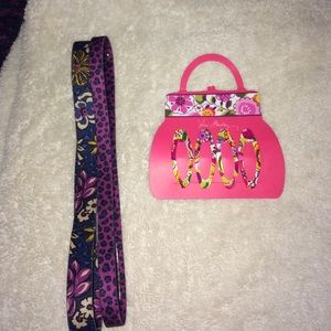 Vera Bradley stretch headband set plus hair clips