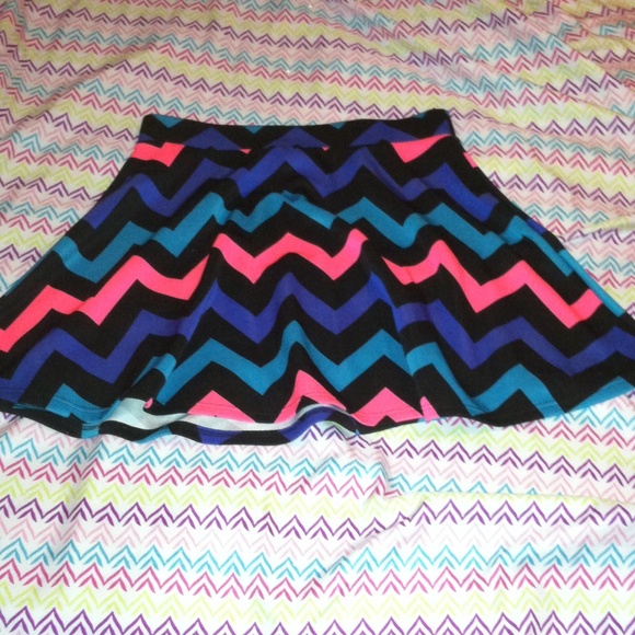 Cute Multicolored Skater Skirt