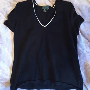 Black short sleeve top
