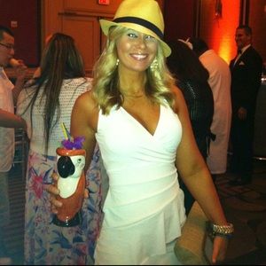 New York & Co. White wrap dress