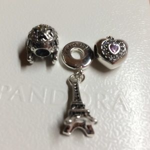 3 pcs authentic Pandora charms