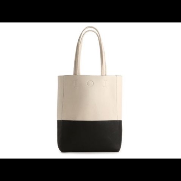 Color block shoulder tote