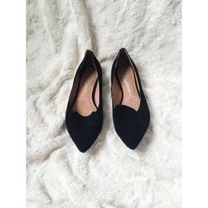 Jeffrey Campbell Pointed Toe Black Suede Flats