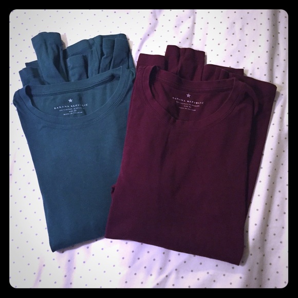 Long Sleeve Banana Republic Basic Tees