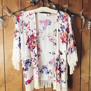 Ivory Floral Kimono
