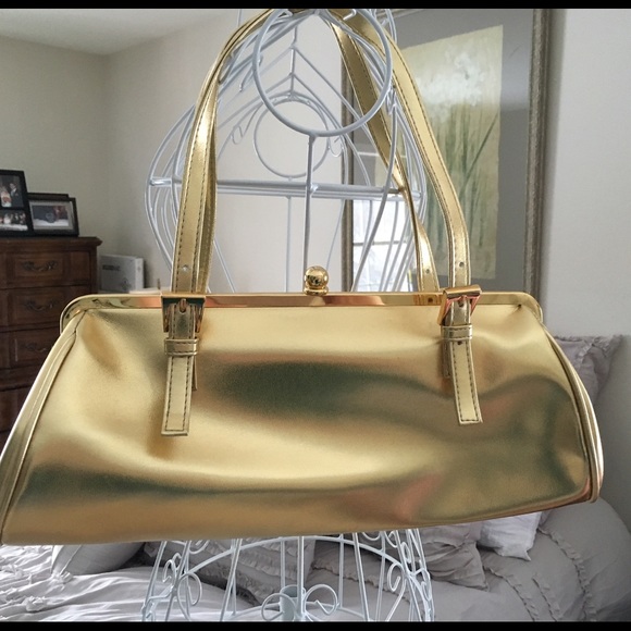 NWOT boutique brand gold purse