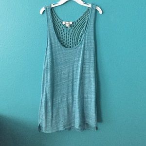 A light blue tank top.