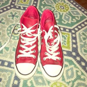 red leather converse
