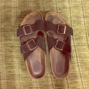 Mocha suede Birkenstocks