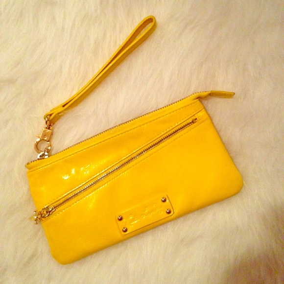 Yellow Kate Landry wristlet