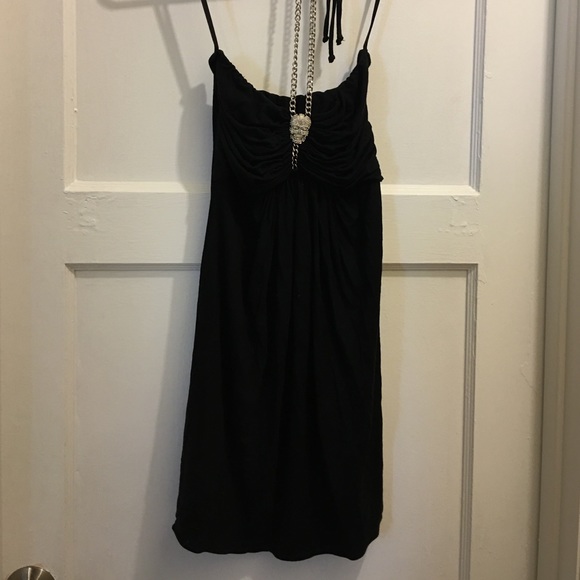 Sky dress halter rhinestone skull xs new with tag
